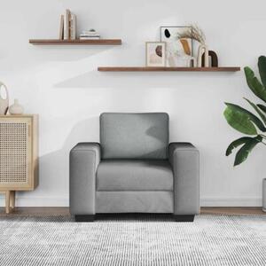 Sofa fotel jasnoszary 100x77x82 cm tkanina