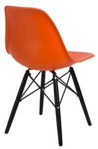 Krzesło P016W PP black/pomarańczowy