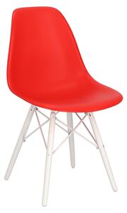 Krzesło P016W PP white/czerwony