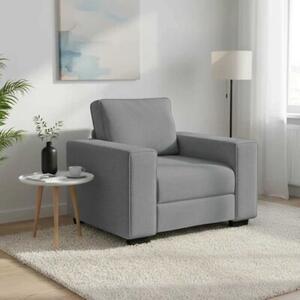 Sofa fotel jasnoszary 100x77x82 cm tkanina