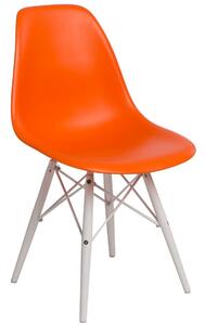 Krzesło P016W PP white/pomarańczowy