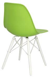 Krzesło P016W PP white/zielony