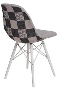Krzesło P016W Pattern szary jasny/white