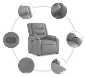 RozkÅadany fotel pionizujÄ cy, elektryczny, szary, ekoskÃ³ra