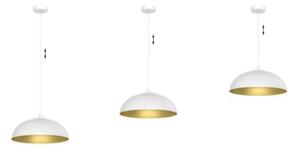 Lampa wisząca Light Home LH Misa 1xE27 klosz 37cm biały/złoty