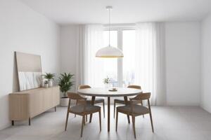 Lampa wisząca Light Home LH Misa 1xE27 klosz 37cm biały/złoty