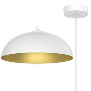 Lampa wisząca Light Home LH Misa 1xE27 klosz 37cm biały/złoty
