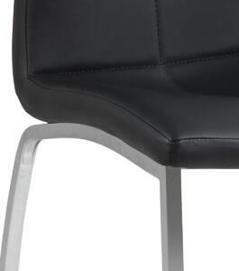 Krzesło Asama czarne tapicerowane