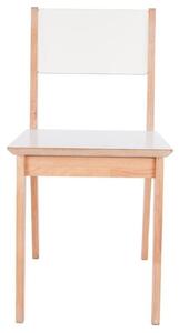 Krzesło MD.FOLCHA biały/naturalny drewniane