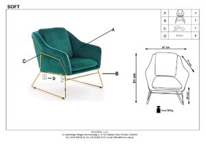 Halmar Fotel Soft 2 Salon Industrialny/Minimalistyczny/Loft Popielaty