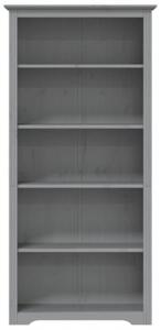 Biblioteczka bodo, szara, 82x40x173 cm, sosnowa, 5 półek