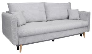 Szara sztruksowa sofa rozkładana T3-Z72