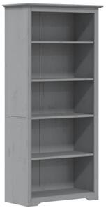 Biblioteczka bodo, szara, 82x40x173 cm, sosnowa, 5 półek