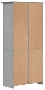Biblioteczka bodo, szara, 82x40x173 cm, sosnowa, 5 półek