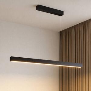 Lampa wisząca Mylosh Lucande, możliwość ściemniania, czarny, salon / jadalnia, aluminium, nowoczesny