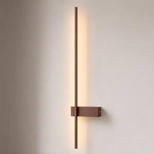 Kinkiet Natsumi Lindby, brązowy / rdzawy, salon / jadalnia, aluminium, nowoczesny