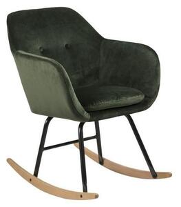 Krzesło bujane Emilia VIC forest green tapicerowane