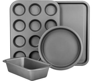 Komplet form do pieczenia z powłoką zapobiegającą przywieraniu KitchenCraft, 4 elem