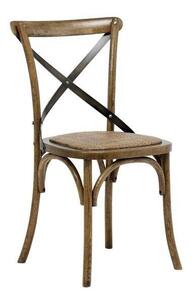Krzesło Vintage hardwood brązowe drewniane