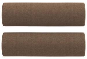Sofa 2-osobowa z poduszkami, brÄ zowa, 140 cm, tkanina