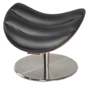 Malo Design Fotel Z Podnóżkiem Sydney Salon/Biuro/Pracownia Nowoczesny/Awangardowy Czarny/Brązowy