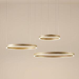 Lampa wisząca Aureon Quitani, możliwość ściemniania, mosiężny / złoty, salon / jadalnia, aluminium, nowoczesny