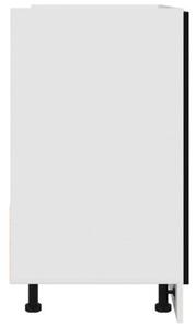 Szafka pod zlewozmywak czarna dąb 80x46x81,5 cm drewno kompozytowe