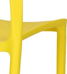 Krzesło Flexi żółte z tworzywa
