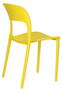 Krzesło Flexi żółte z tworzywa