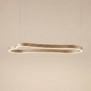 Lampa wisząca Vikali Lucande, możliwość ściemniania, mosiężny / złoty, salon / jadalnia, metal, nowoczesny