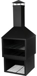 Grill z wysokim kominem, 118 cm