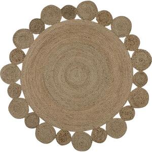 Okrągły ręcznie wykonany dywan z juty Niago