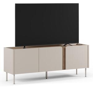 Kremowo-naturalna szafka pod TV w dekorze dębu 140x53x35 cm Lucile – Marckeric