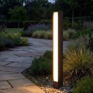 Słupek oświetleniowy LED Lucande Lirka, wysokość 60 cm, kolor rdzy, stopień Lirka, brązowy / rdzawy, aluminium, nowoczesny