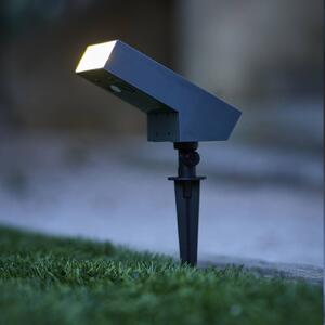 Lumisky Reflektor z grotem ziemnym LED, Soltek, kolor antracytowy, długość 13 cm możliwość ściemniania, czarny, aluminium, nowoczesny
