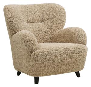 Jasnobrązowy fotel z materiału bouclé Lunaro – House Nordic