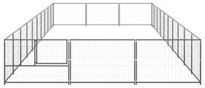 Kojec dla psa, czarny, 30 m², stalowy