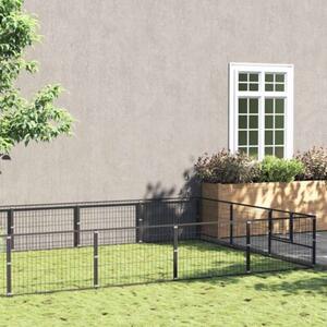 Kojec dla psa, czarny, 30 m², stalowy