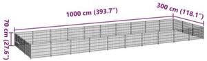Kojec dla psa, czarny, 30 m², stalowy