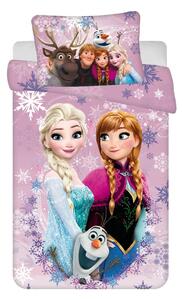 Bawełniana pościel dziecięca do łóżeczka 100x135 cm Frozen "Purple" – Jerry Fabrics