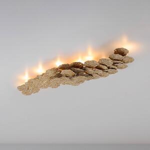 Paul Neuhaus Lampa sufitowa Virella, możliwość ściemniania, brązowy / mosiężny, salon / jadalnia, aluminium