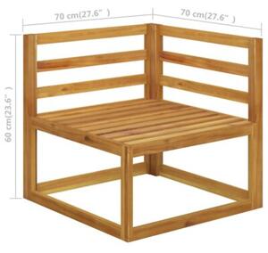 Zestaw Mebli Ogrodowych Komplet Wypoczynkowy Z Poduszkami 9-Częściowy Drewno Na Taras Balkon Ogród