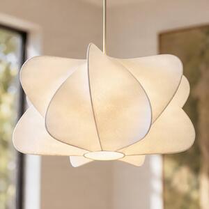 Lampa wisząca Cliffort NOLA, możliwość ściemniania, biały / opal, salon / jadalnia, tkanina / materiał / jedwab, skandynawski