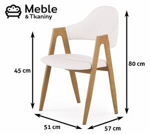 Halmar Krzesło K247 Nowoczesny/Minimalistyczny Kuchnia/Jadalnia/Salon/Biuro Biały-Dąb Miodowy
