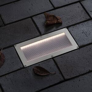 Paulmann – wpuszczana w podłogę lampa solarna LED Sorea, żelazna, długość 20 Sorea, aluminiowy / szary / cynkowy, stal szlachetna