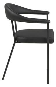 Krzesło Ava czarne tapicerowane