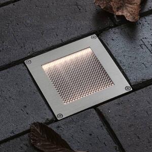 Paulmann – wbudowana w podłogę lampa solarna LED Sorea, żelazna, długość 10 cm, Sorea, aluminiowy / szary / cynkowy, stal szlachetna