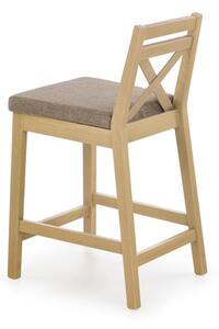 Halmar Krzesło Barowe Niskie Borys Low Kuchnia/Jadalnia/Salon Klasyczny Dąb Sonoma Tap.Inari 23