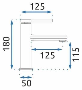 Bateria Umywalkowa REA OVAL Niska Złoty