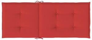 Poduszki na krzesła ogrodowe, 6 szt., czerwone, 120x50x3 cm